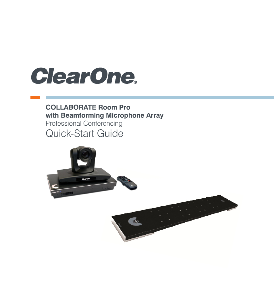 ClearOne Collaborate Room Pro with Beamforming Microphone Array User Manual | 16 pages