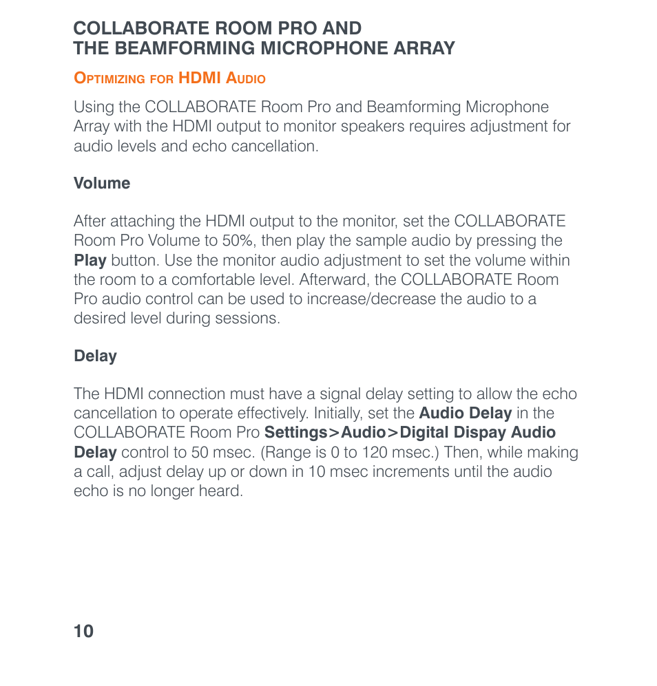 ClearOne Collaborate Room Pro with Beamforming Microphone Array User Manual | Page 12 / 16