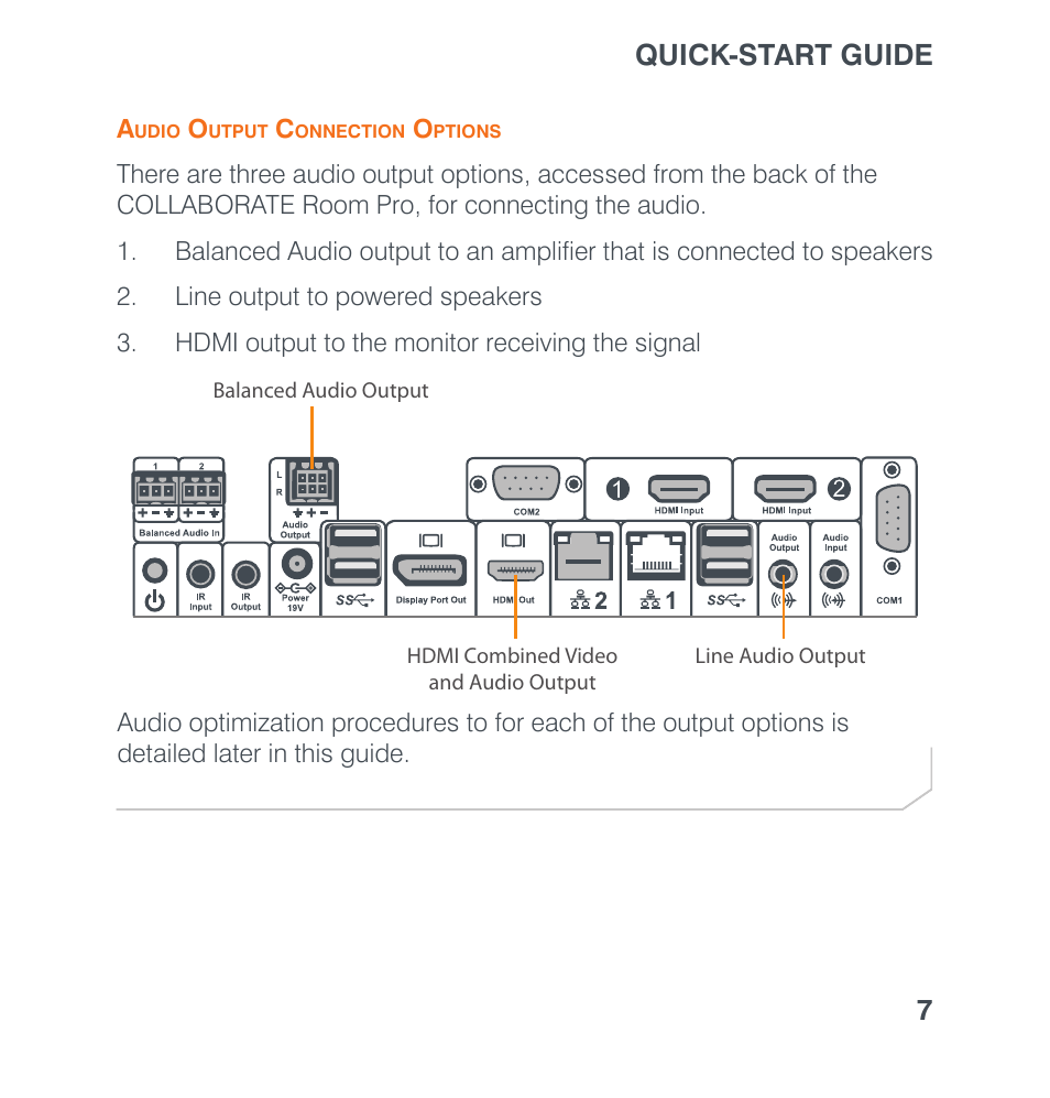 Quick-start guide 7 | ClearOne Collaborate Room Pro with Beamforming Microphone Array User Manual | Page 9 / 16