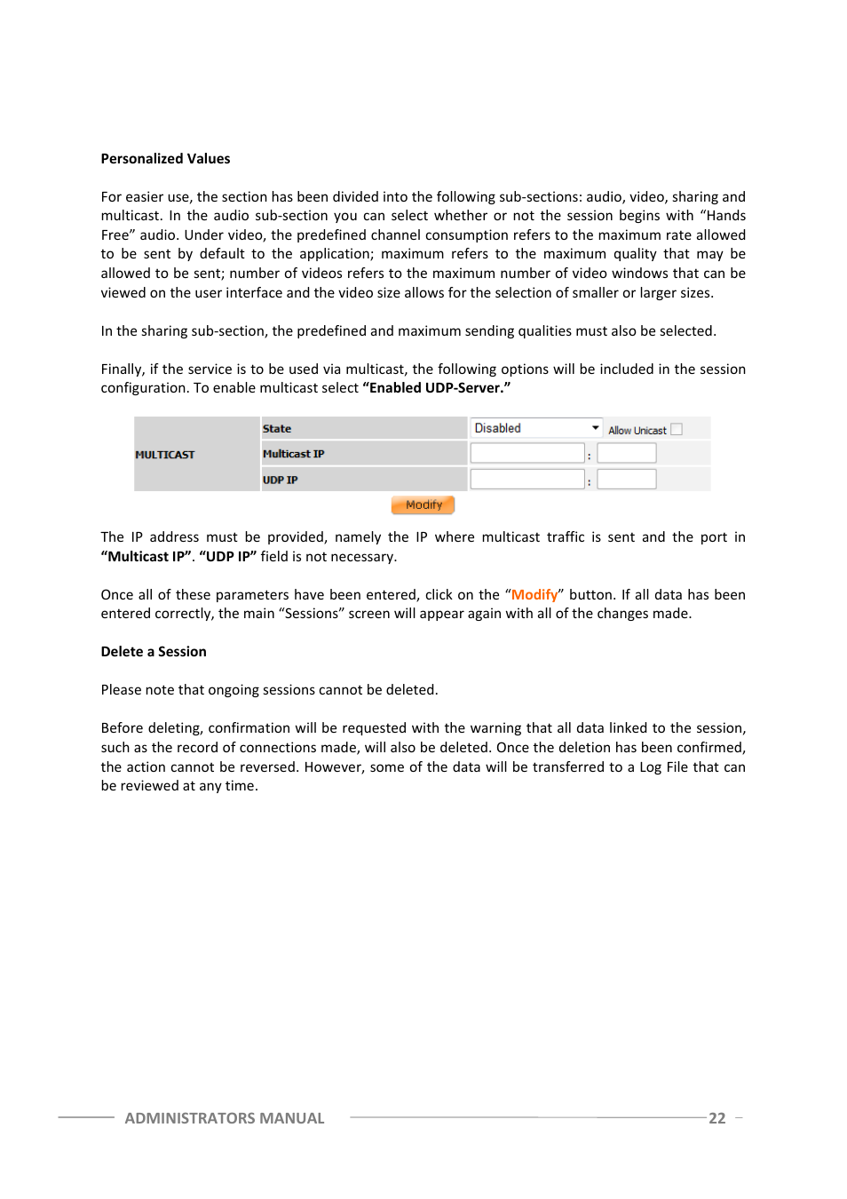 ClearOne Spontania Admin Manual User Manual | Page 22 / 38