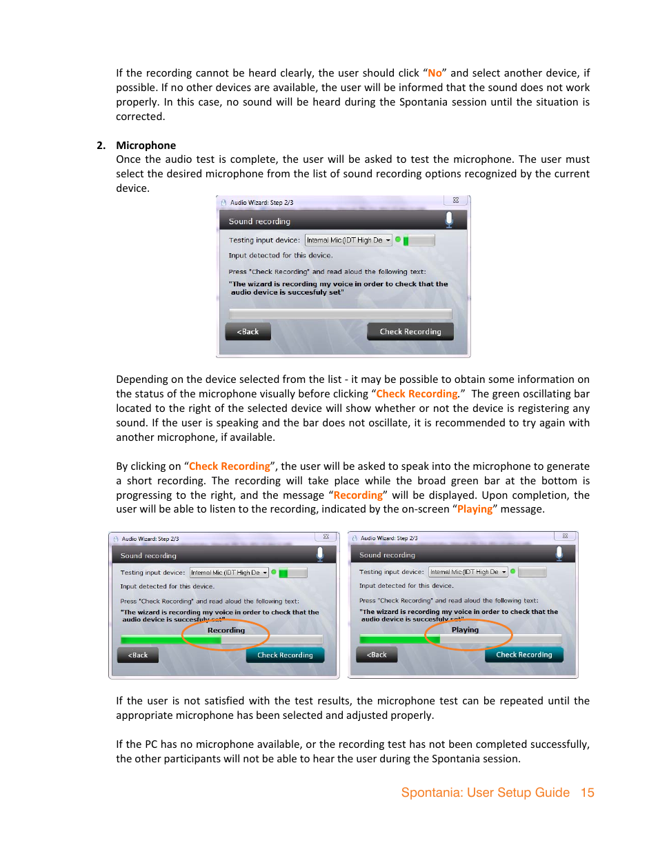 ClearOne Spontania User Setup Guide User Manual | Page 15 / 24