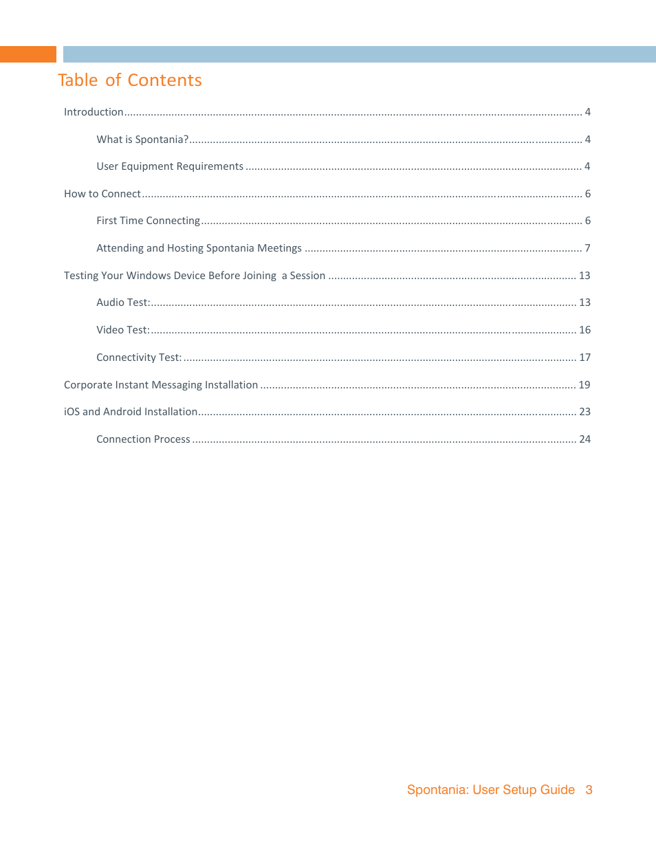 ClearOne Spontania User Setup Guide User Manual | Page 3 / 24