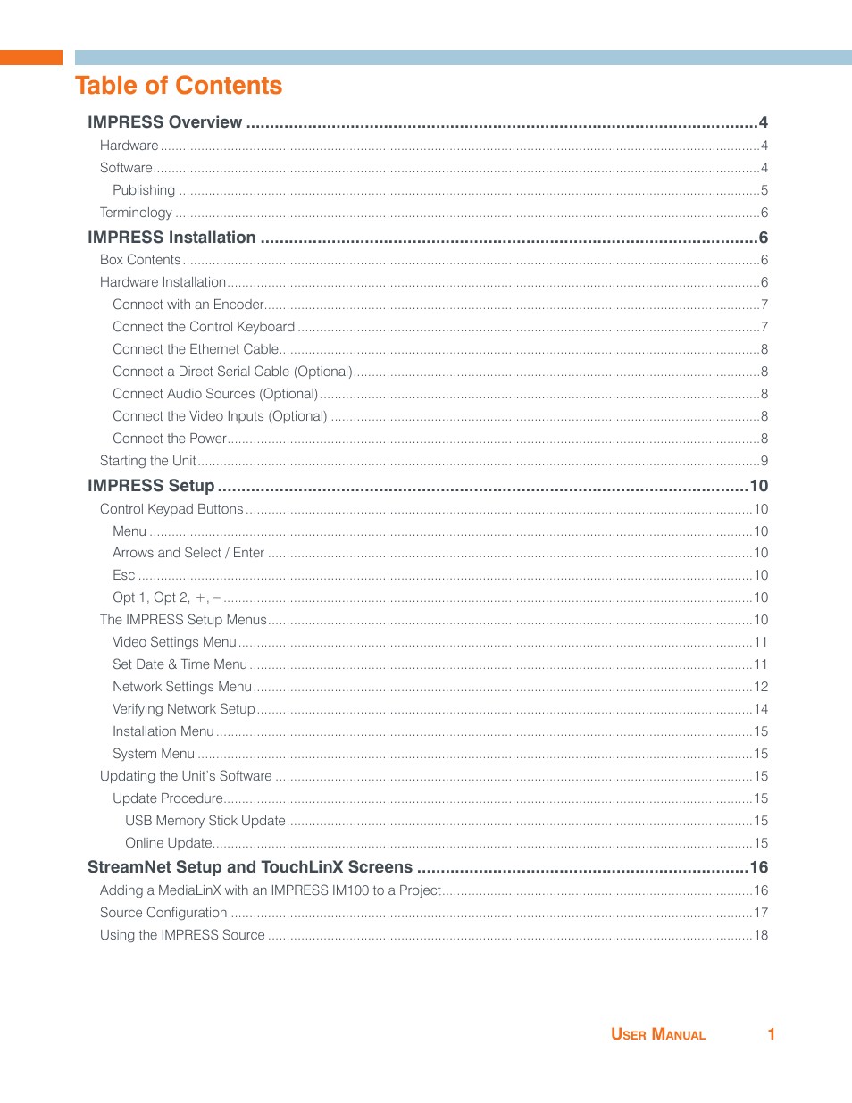 ClearOne Impress IM100 User Manual User Manual | Page 3 / 83