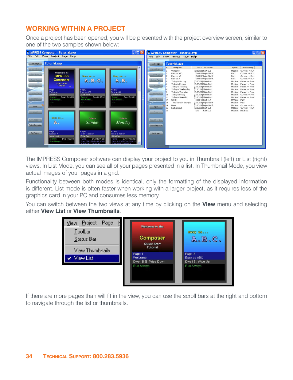 Working within a project | ClearOne Impress IM100 User Manual User Manual | Page 36 / 83