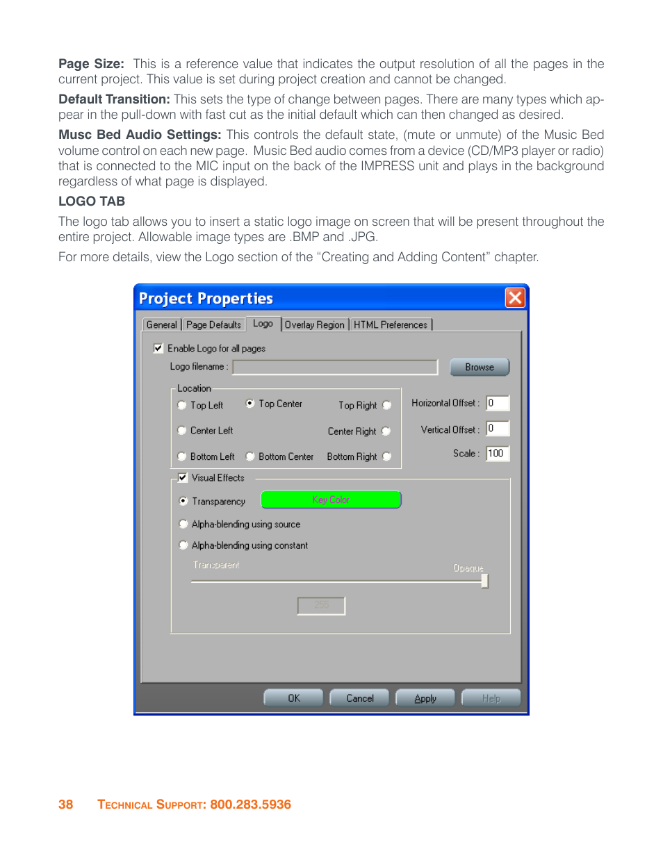 Logo tab | ClearOne Impress IM100 User Manual User Manual | Page 40 / 83