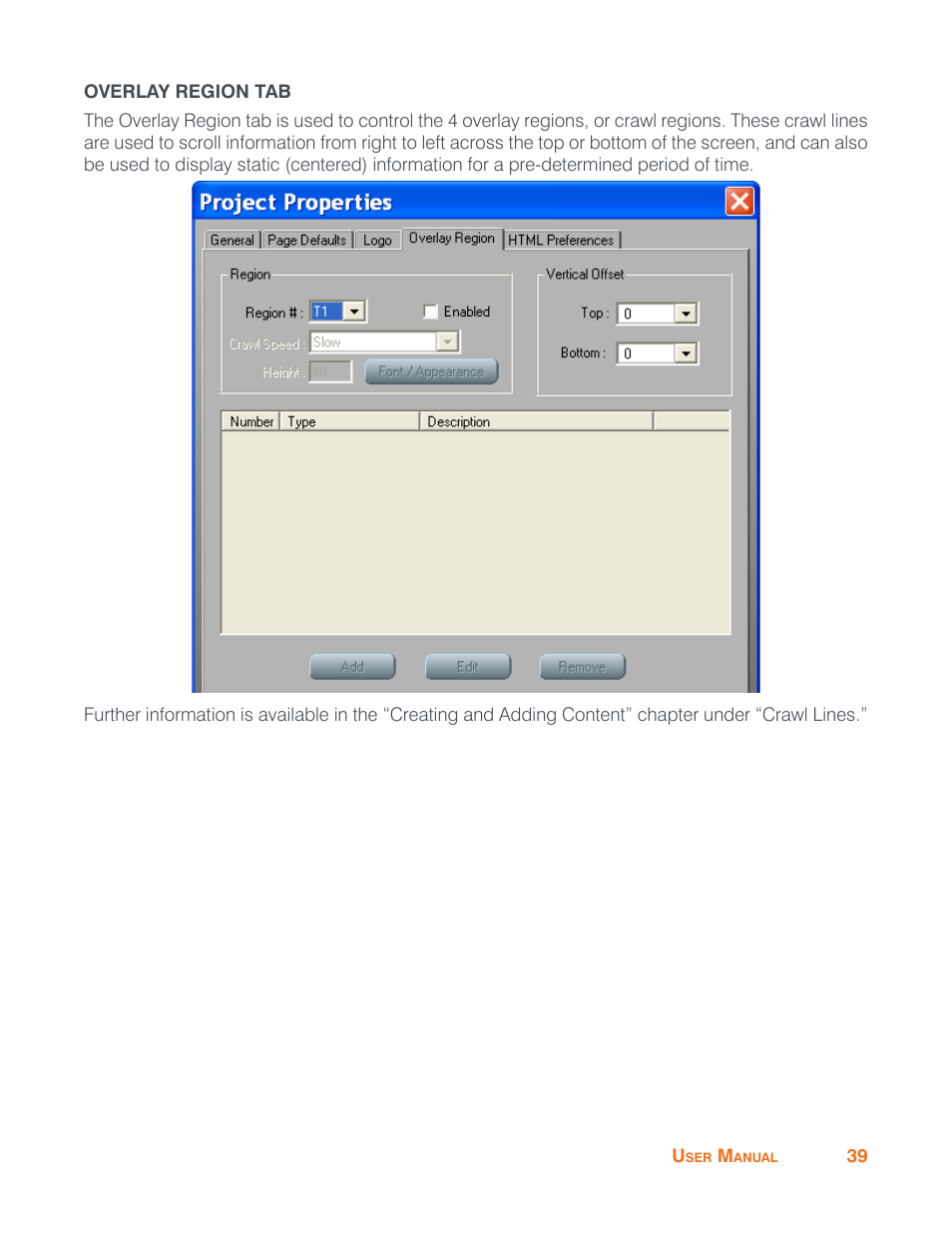 Overlay region tab | ClearOne Impress IM100 User Manual User Manual | Page 41 / 83