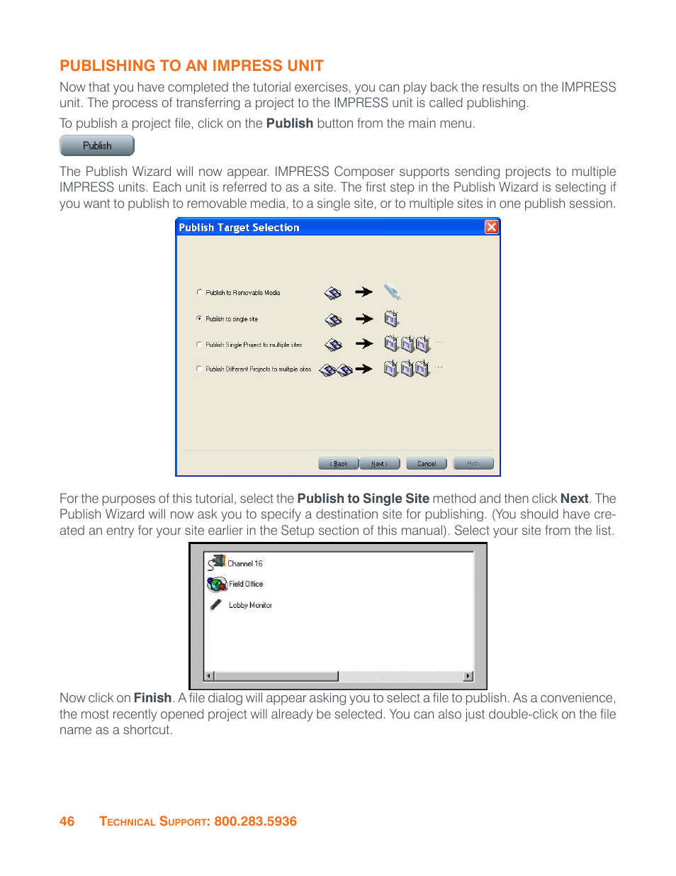 Publishing to an impress unit | ClearOne Impress IM100 User Manual User Manual | Page 48 / 83