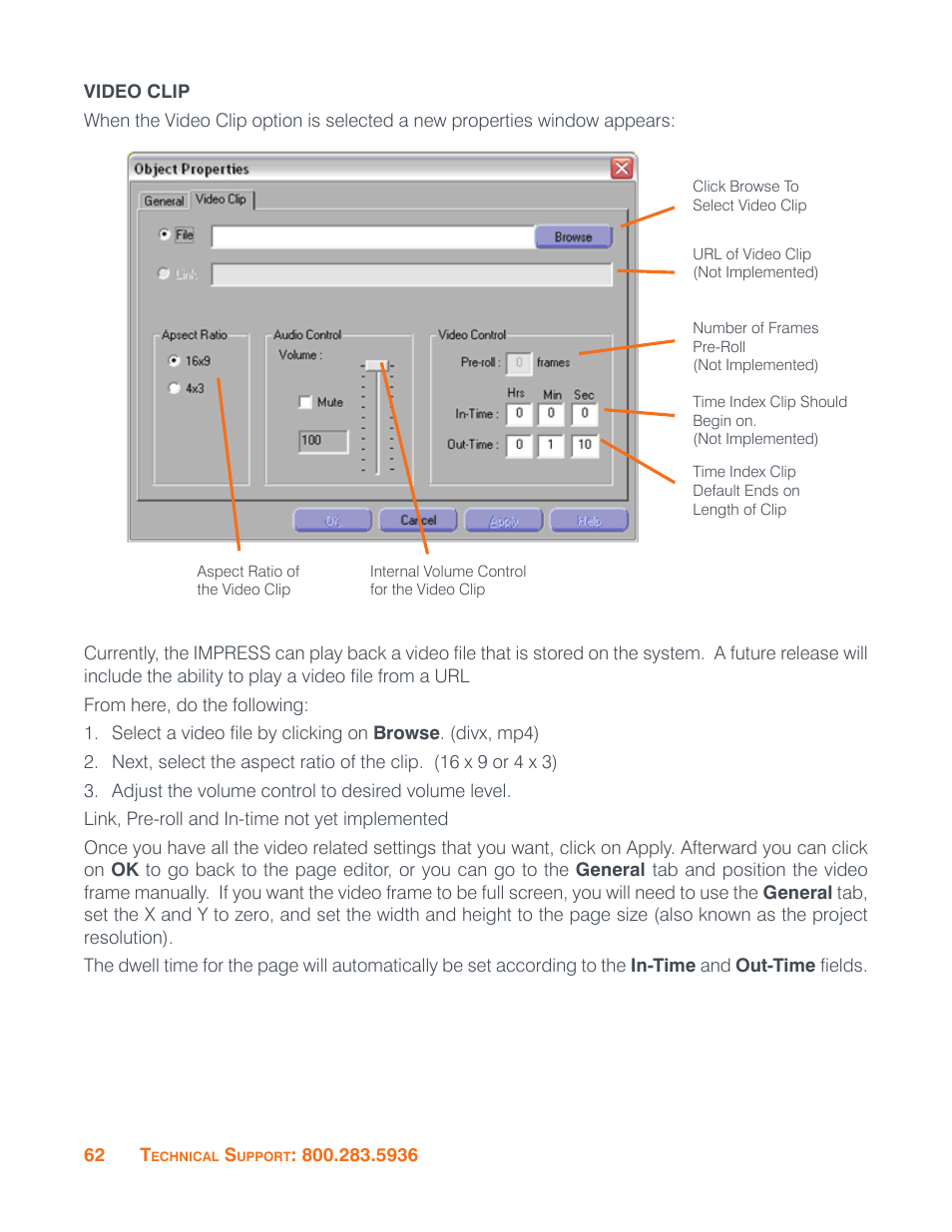 Video clip | ClearOne Impress IM100 User Manual User Manual | Page 64 / 83