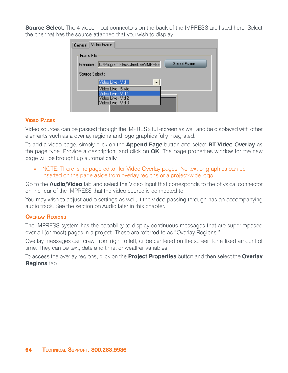 Overlay regions | ClearOne Impress IM100 User Manual User Manual | Page 66 / 83