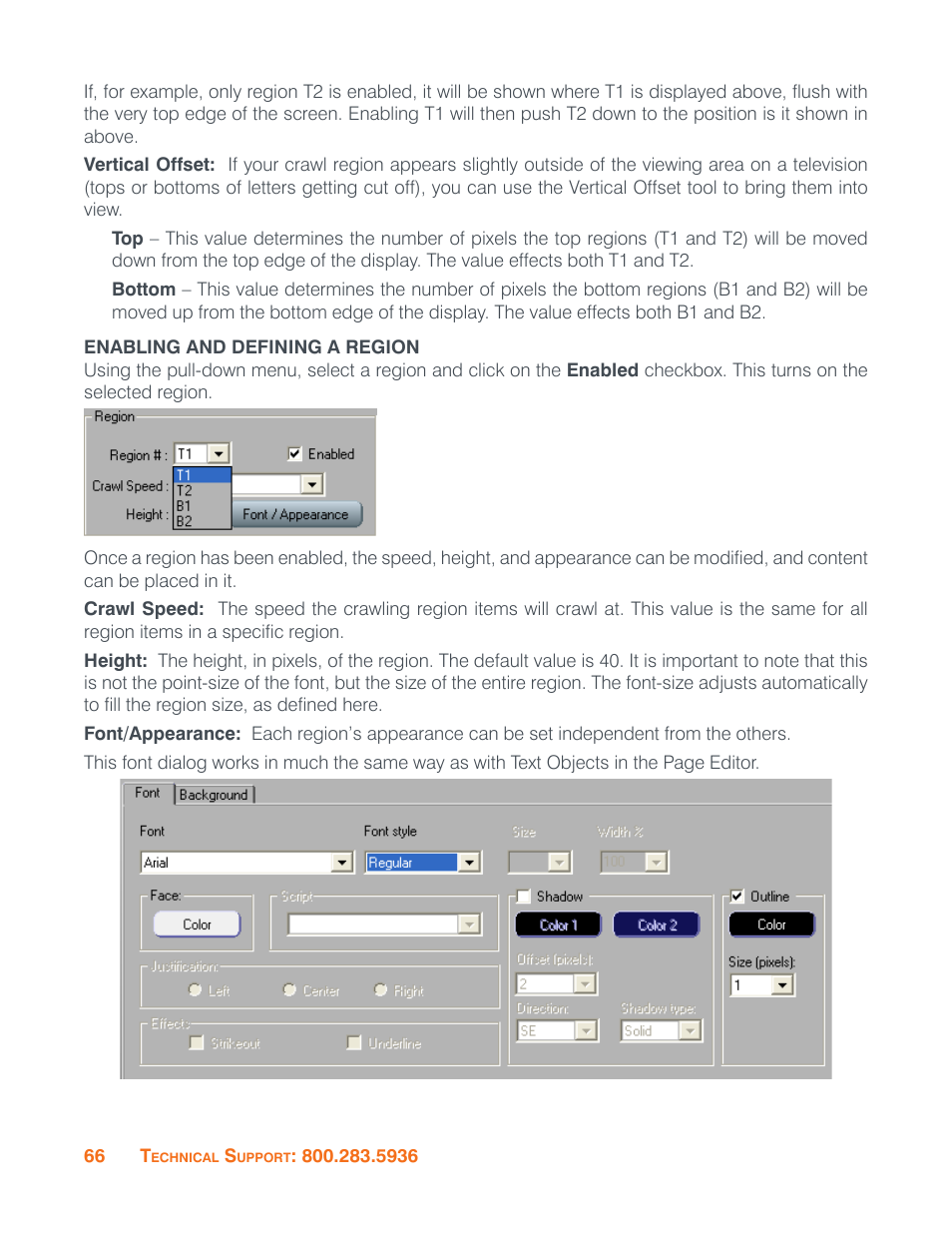 Enabling and defining a region | ClearOne Impress IM100 User Manual User Manual | Page 68 / 83