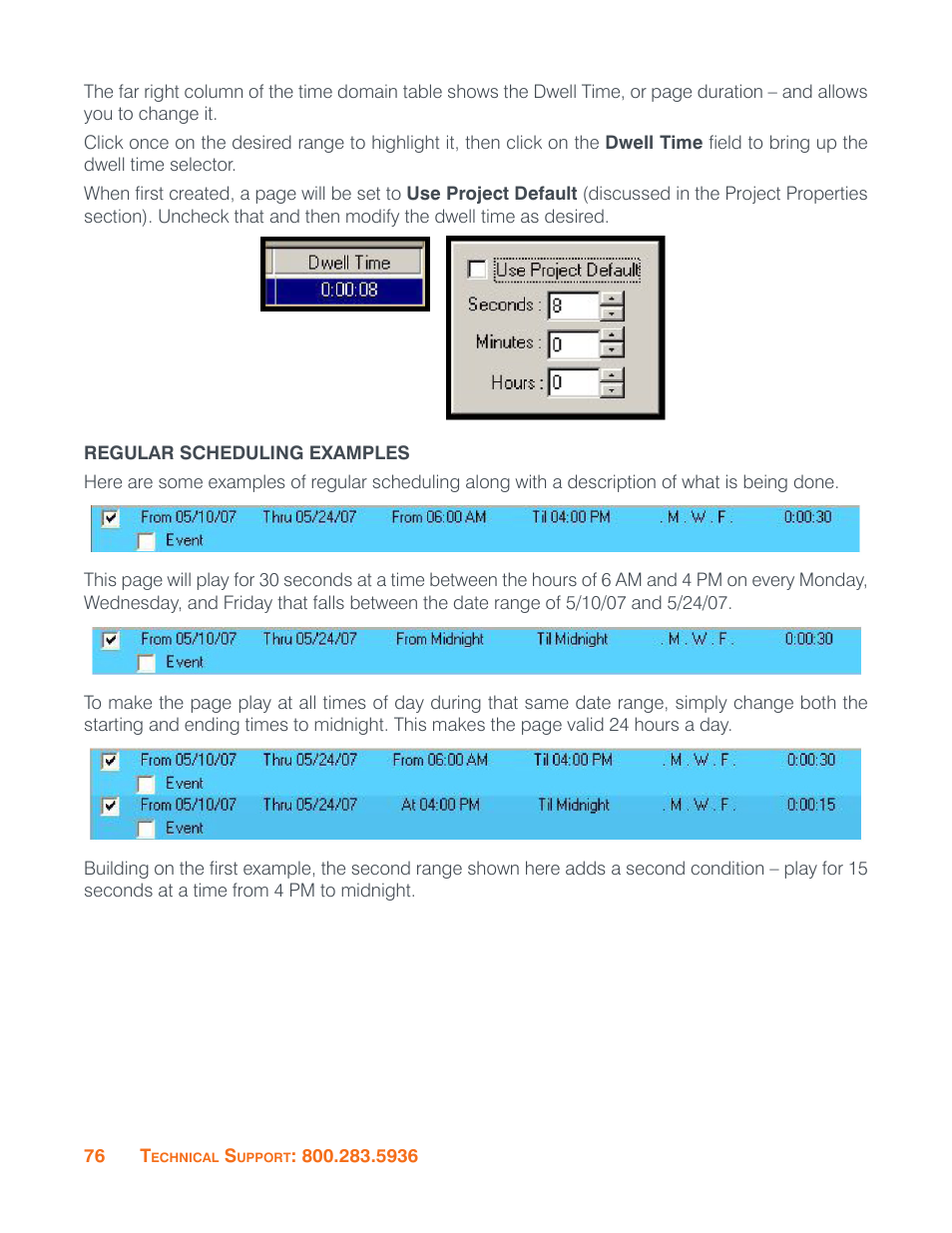 Regular scheduling examples | ClearOne Impress IM100 User Manual User Manual | Page 78 / 83