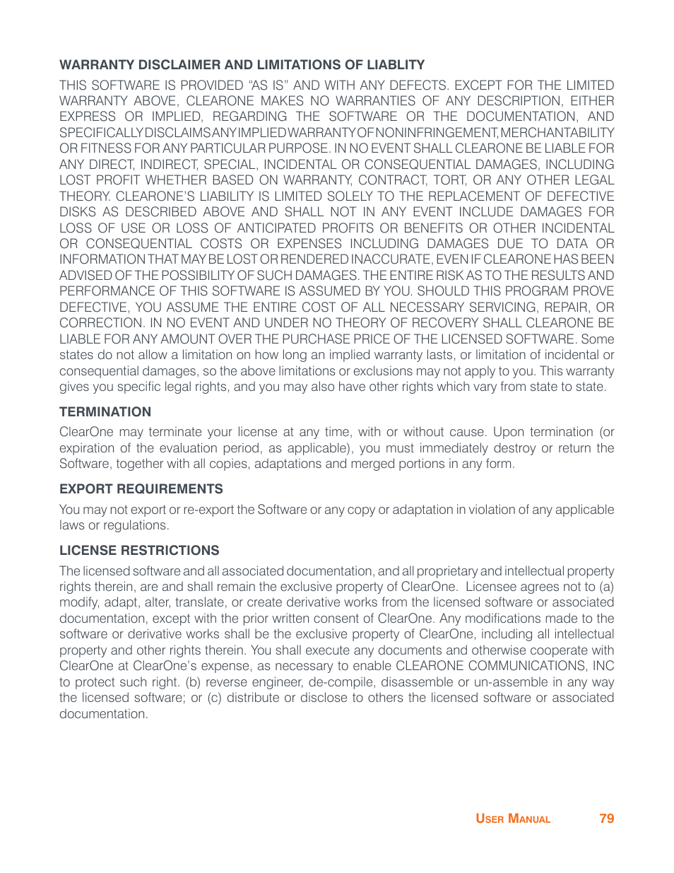 ClearOne Impress IM100 User Manual User Manual | Page 81 / 83