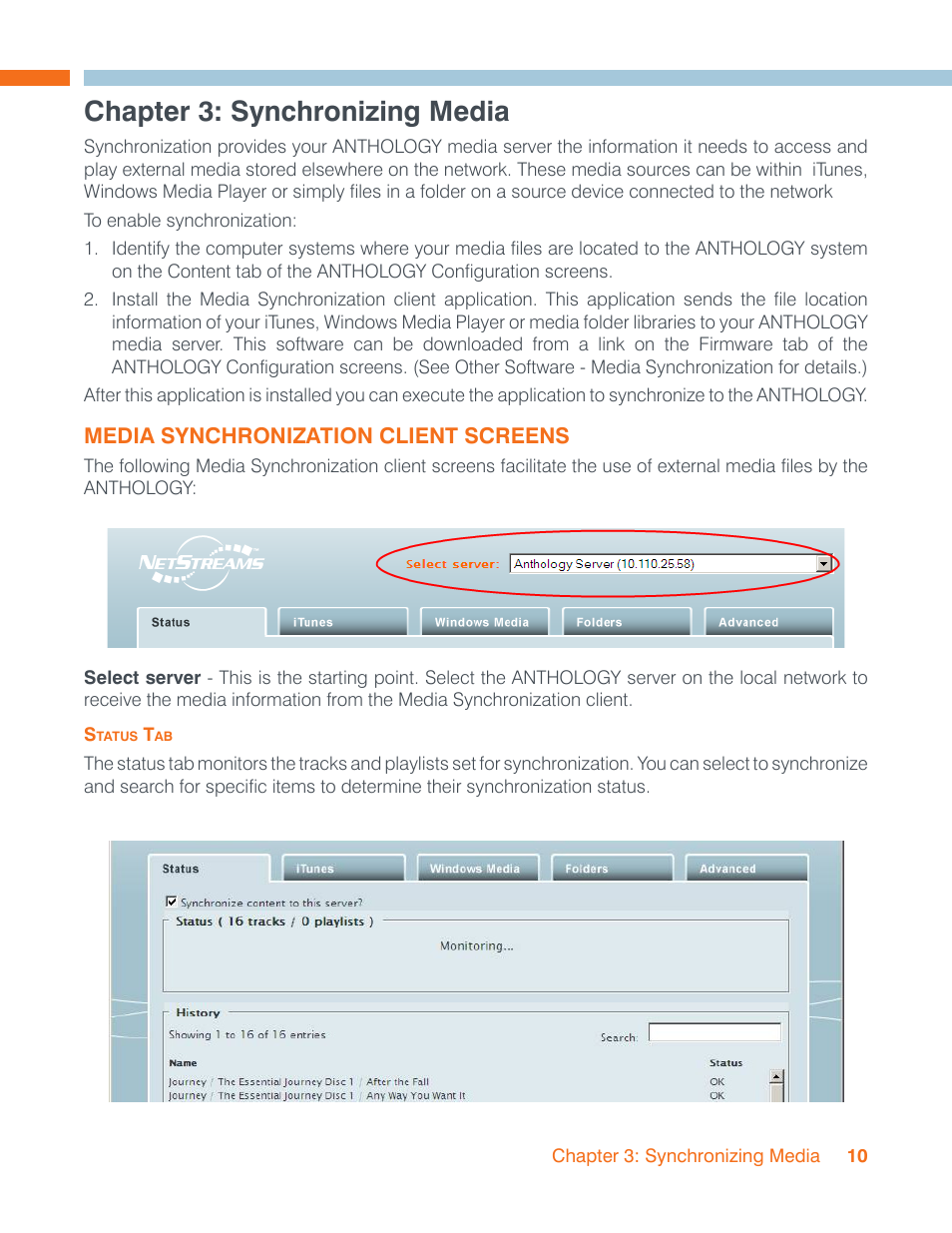 Chapter 3: synchronizing media | ClearOne StreamNet Anthology Media Server User Manual | Page 13 / 25