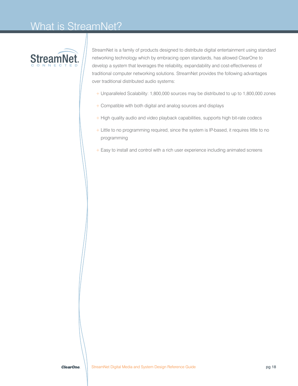 What is streamnet | ClearOne Digital Media User Manual | Page 18 / 84