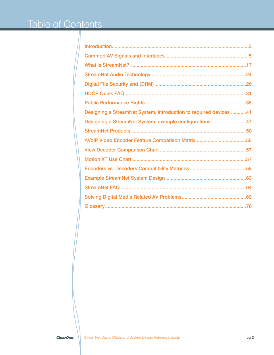 ClearOne Digital Media User Manual | Page 2 / 84