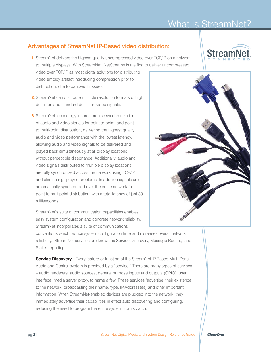 What is streamnet | ClearOne Digital Media User Manual | Page 21 / 84