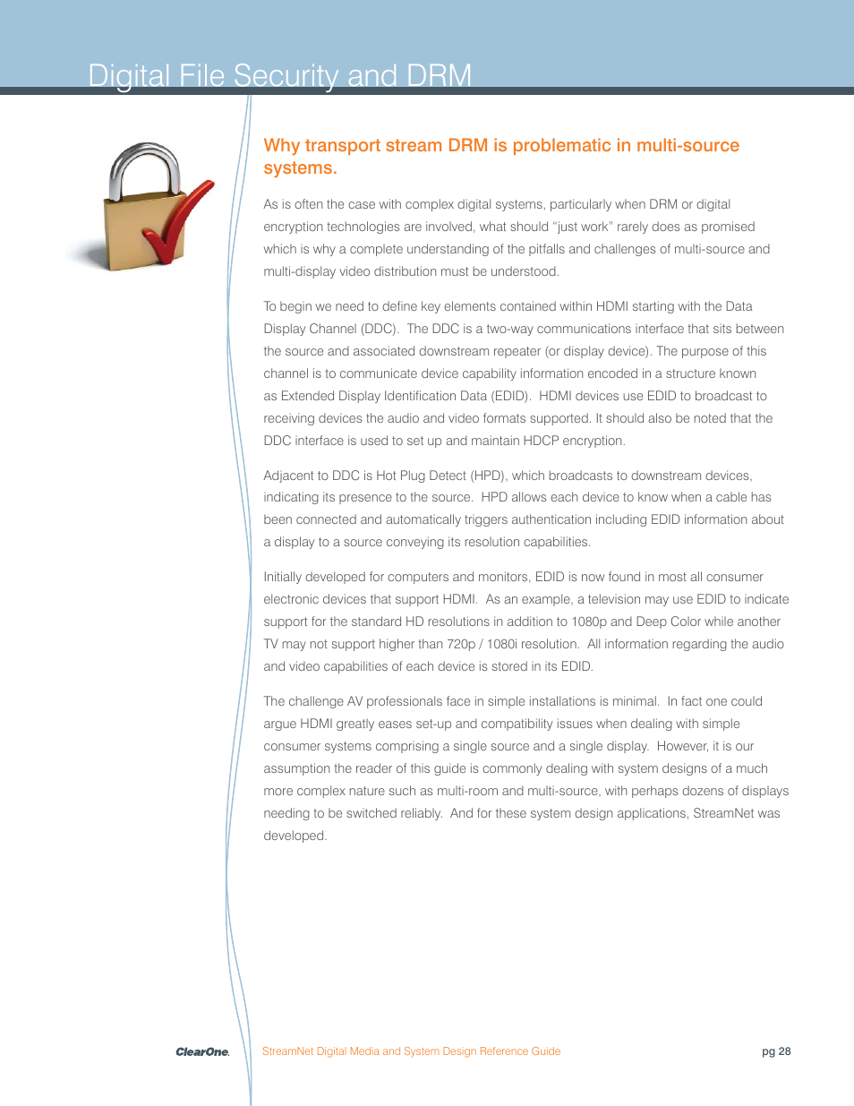 Digital file security and drm | ClearOne Digital Media User Manual | Page 28 / 84