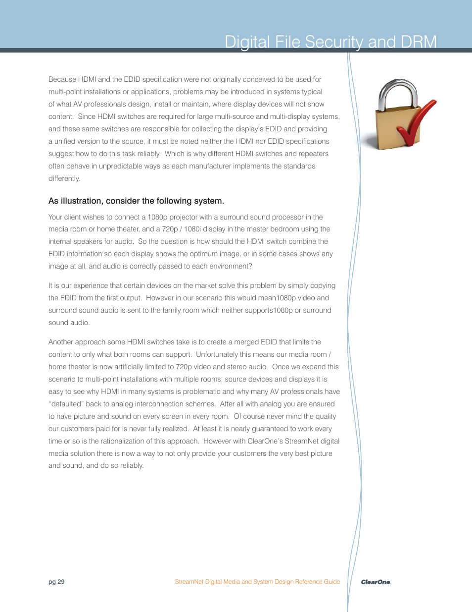 Digital file security and drm | ClearOne Digital Media User Manual | Page 29 / 84