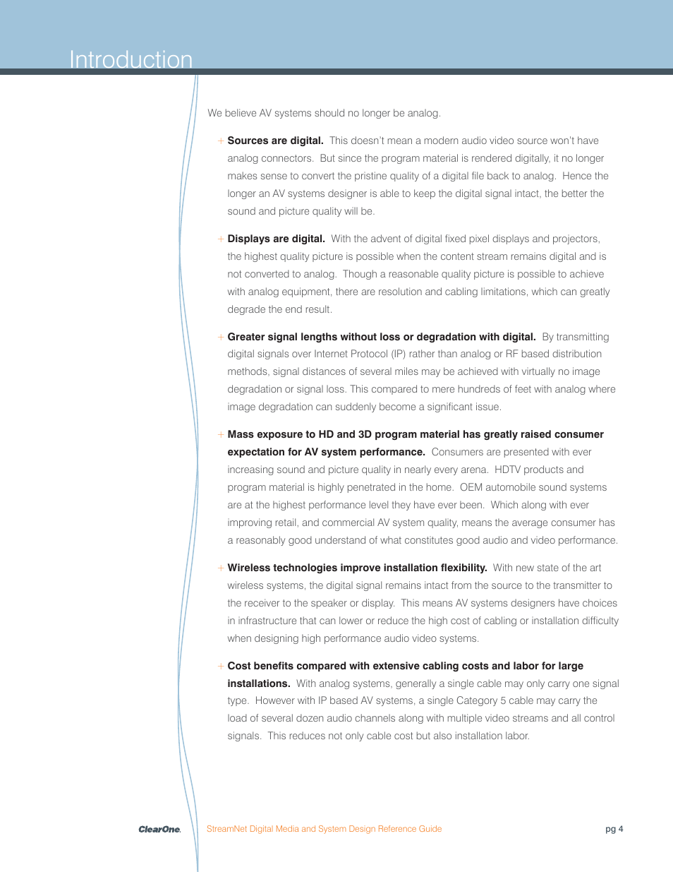 Introduction | ClearOne Digital Media User Manual | Page 4 / 84