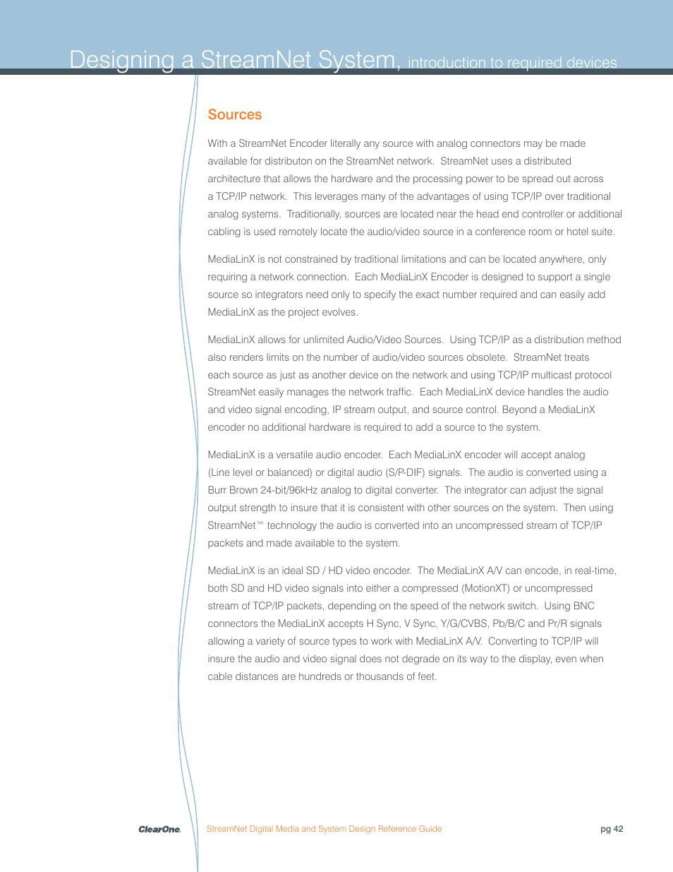 Designing a streamnet system | ClearOne Digital Media User Manual | Page 42 / 84