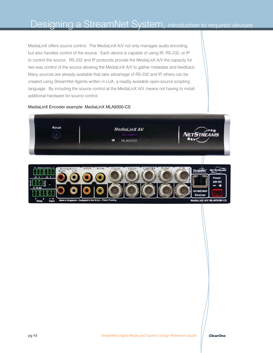 Designing a streamnet system | ClearOne Digital Media User Manual | Page 43 / 84