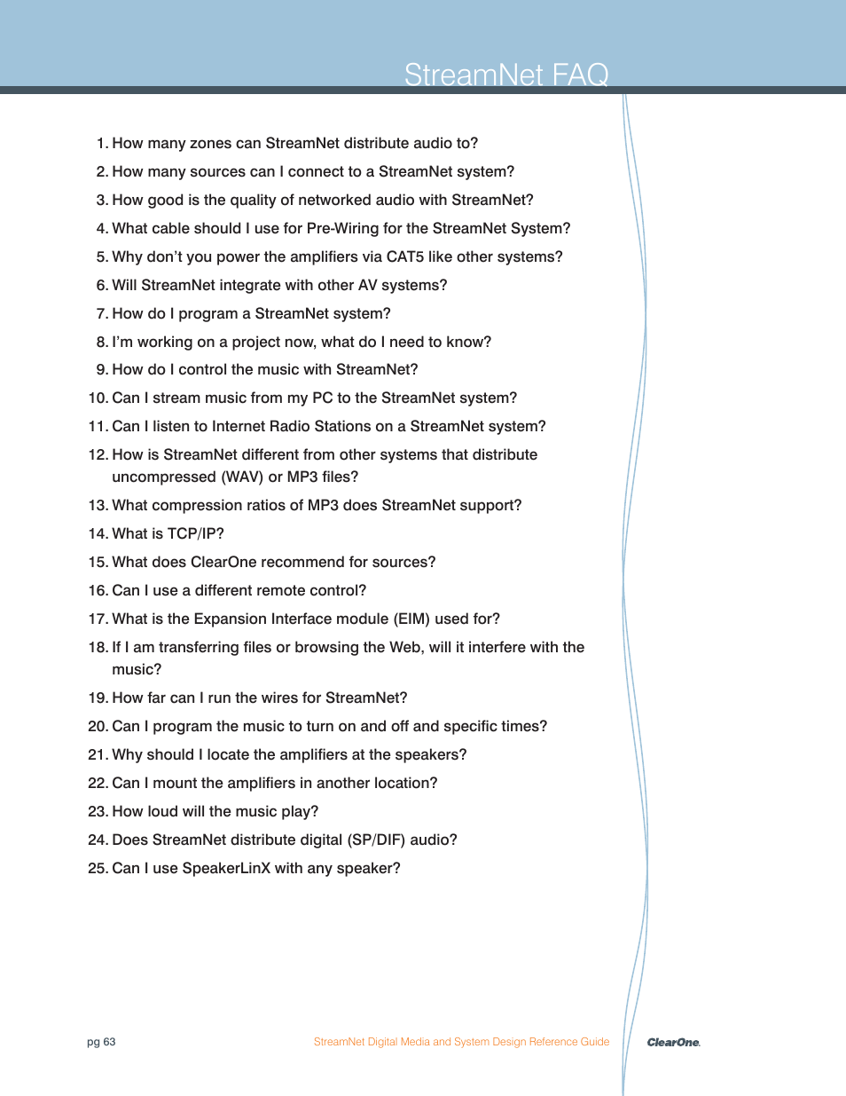 Streamnet faq | ClearOne Digital Media User Manual | Page 63 / 84