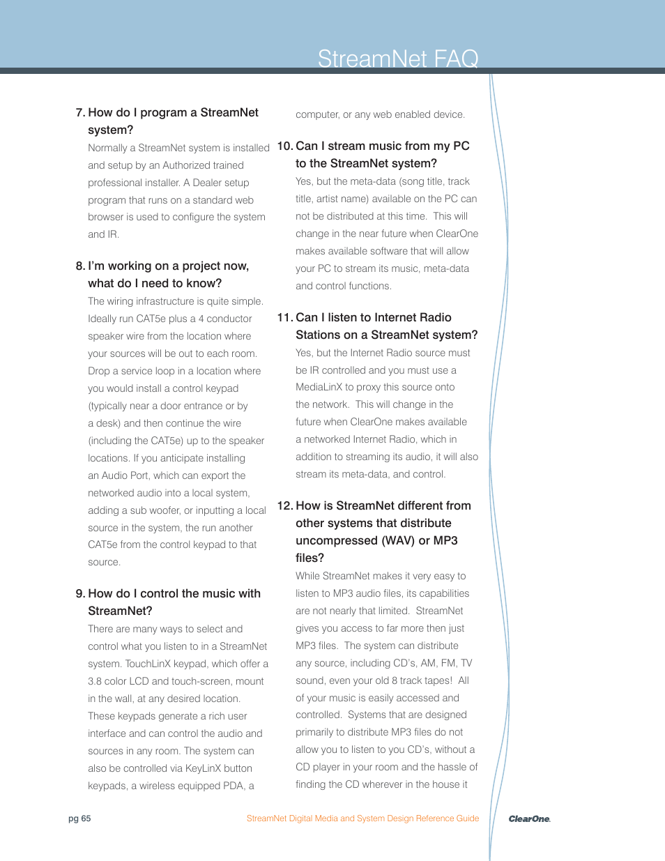 Streamnet faq | ClearOne Digital Media User Manual | Page 65 / 84