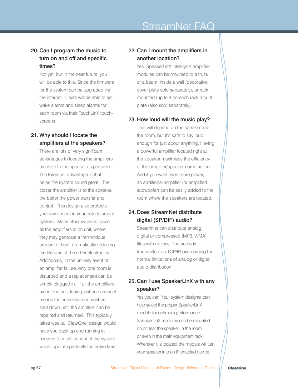 Streamnet faq | ClearOne Digital Media User Manual | Page 67 / 84