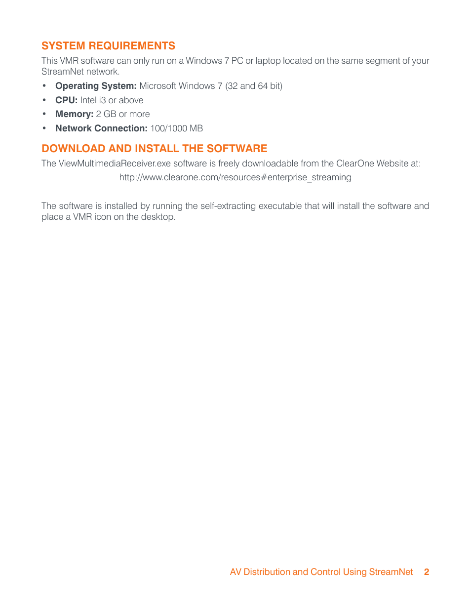 System requirements, Download and install the software | ClearOne VIEW Multimedia User Manual | Page 5 / 11