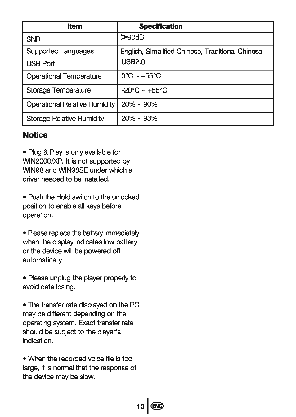 Notice | Beko MP 300 R User Manual | Page 12 / 12