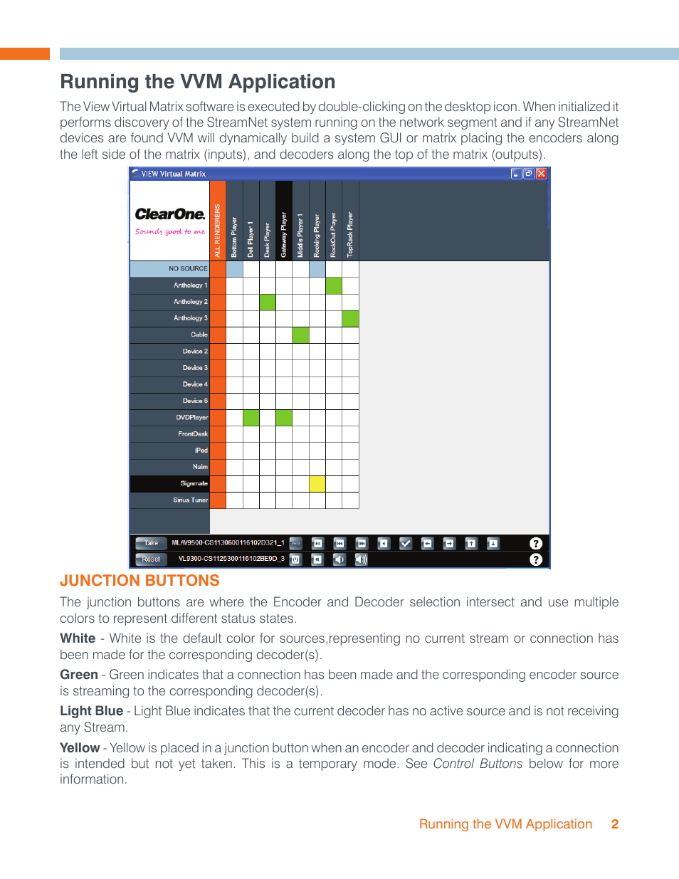 Running the vvm application | ClearOne StreamNet-Enabled Devices User Manual | Page 5 / 8