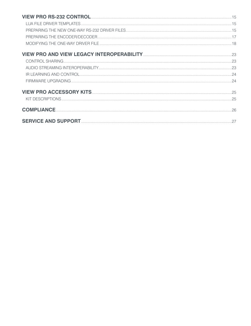 ClearOne VIEW Pro - D110 Manual User Manual | Page 4 / 31
