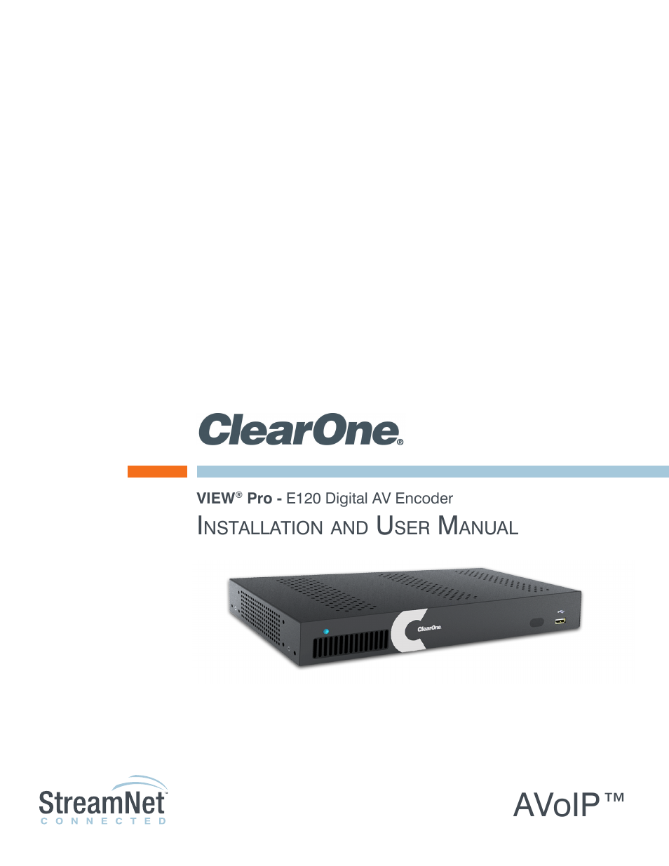 ClearOne VIEW Pro - E120 Manual User Manual | 37 pages