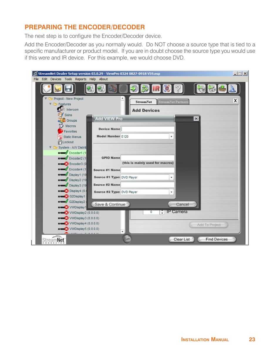 Preparing the encoder/decoder | ClearOne VIEW Pro - E120 Manual User Manual | Page 27 / 37