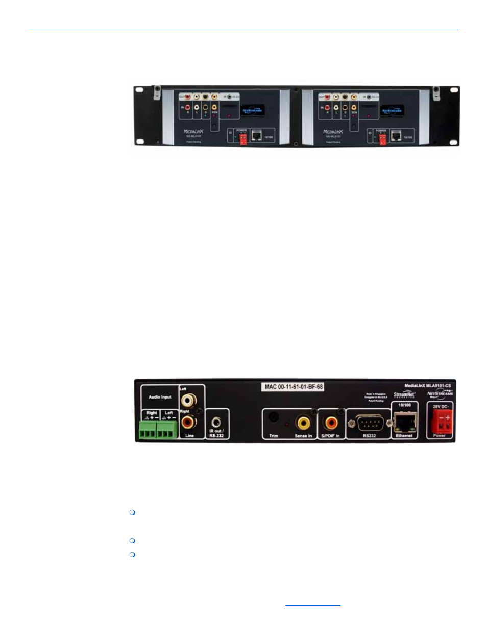 Installing a free standing medialinx mla101, Medialinx mla 9101-cs, Specifications | Installing a free standing medialinx mla101 -3, Medialinx mla 9101-cs -3, Specifications -3 | ClearOne DigiLinX User Manual | Page 42 / 117
