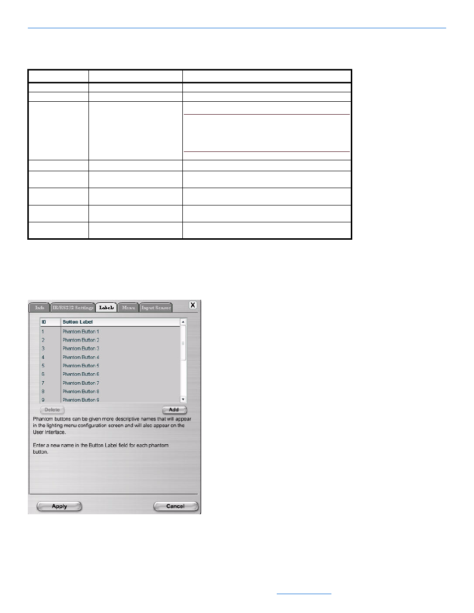 After adjusting information, select apply, Controlinx ir/rs232 settings tab | ClearOne NetStreams DigiLinX Dealer User Manual | Page 133 / 352
