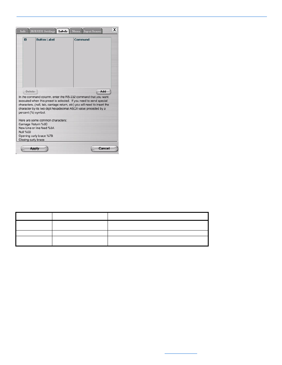 After adjusting information, select apply, Labels tab | ClearOne NetStreams DigiLinX Dealer User Manual | Page 168 / 352