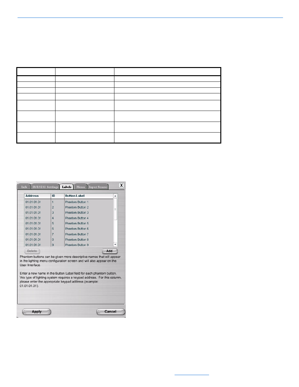 After adjusting information, select apply, Controlinx ir/rs232 settings tab | ClearOne NetStreams DigiLinX Dealer User Manual | Page 172 / 352