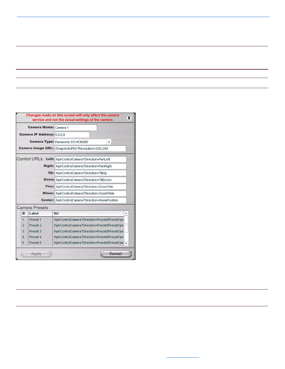 Panasonic ip cameras, Panasonic ip cameras -142 | ClearOne NetStreams DigiLinX Dealer User Manual | Page 212 / 352