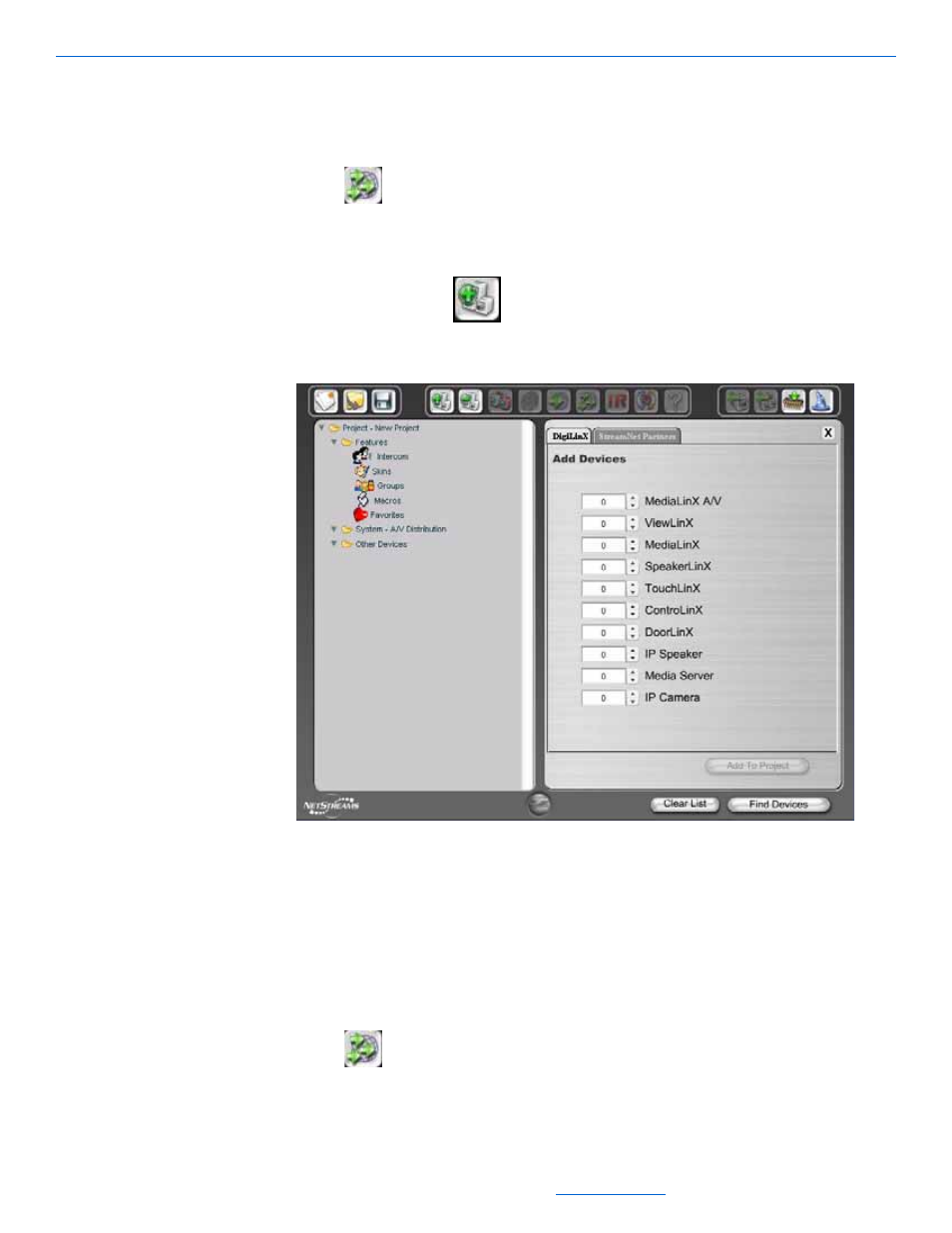 Add digilinx devices to the project, Add digilinx devices to the project -5, Add digilin x devices to the project | ClearOne NetStreams DigiLinX Dealer User Manual | Page 249 / 352