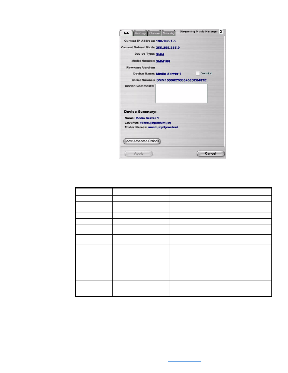 Smm100 info tab | ClearOne NetStreams DigiLinX Dealer User Manual | Page 304 / 352