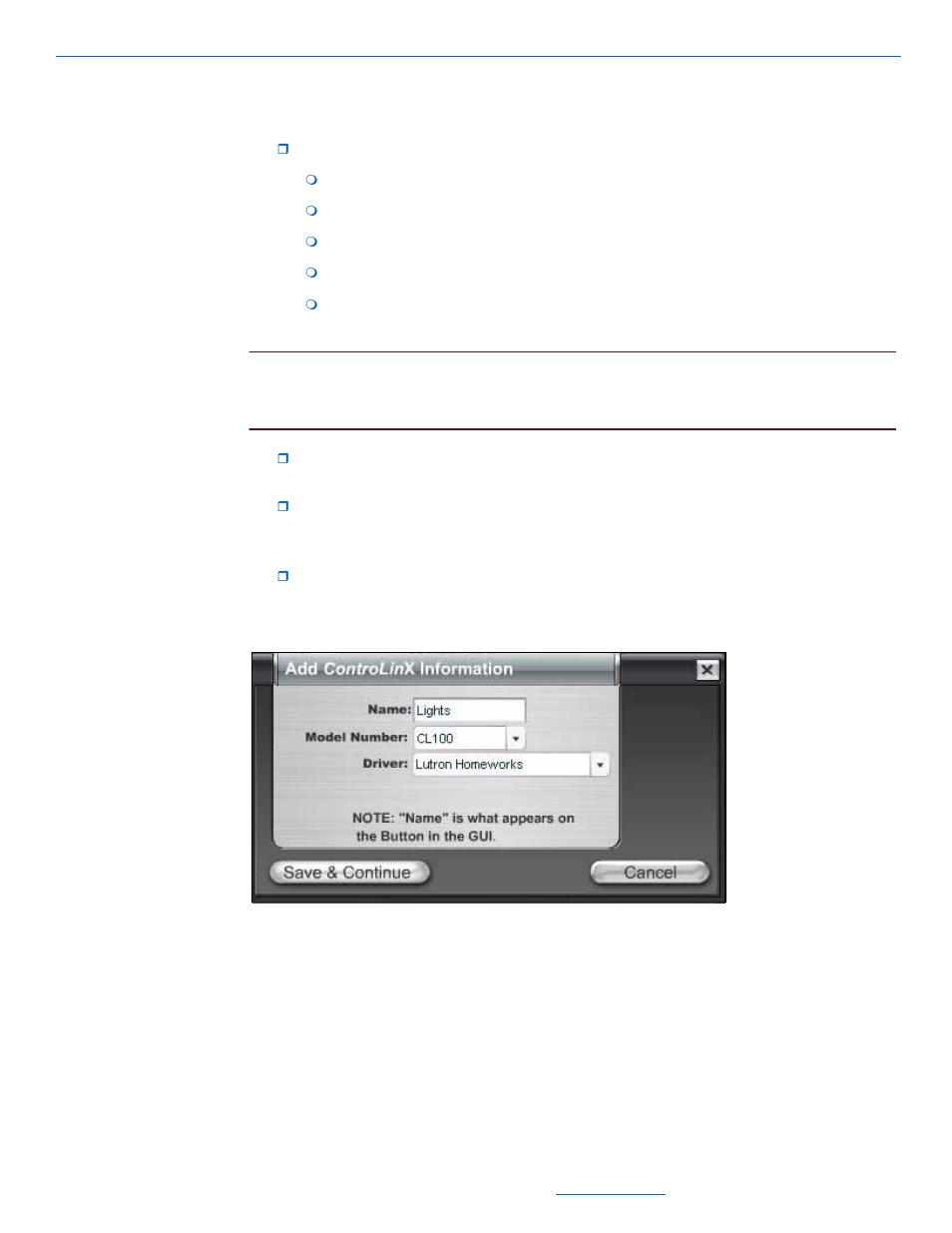 Entering controlinx information, Entering controlinx information -14 | ClearOne NetStreams DigiLinX Dealer User Manual | Page 50 / 352