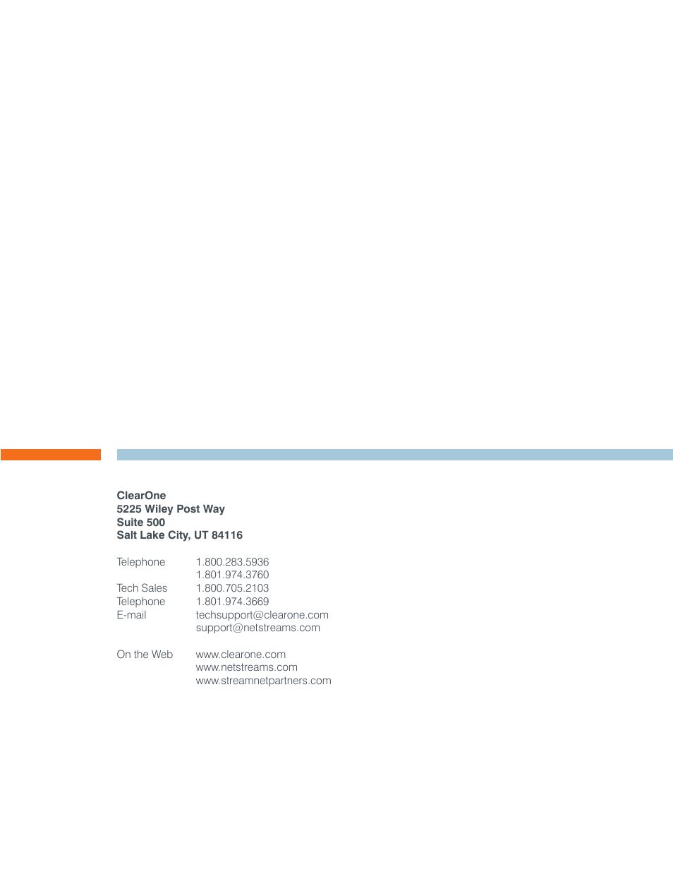 ClearOne StreamNet Network Infrastructure Pre-Qualification User Manual | Page 2 / 4