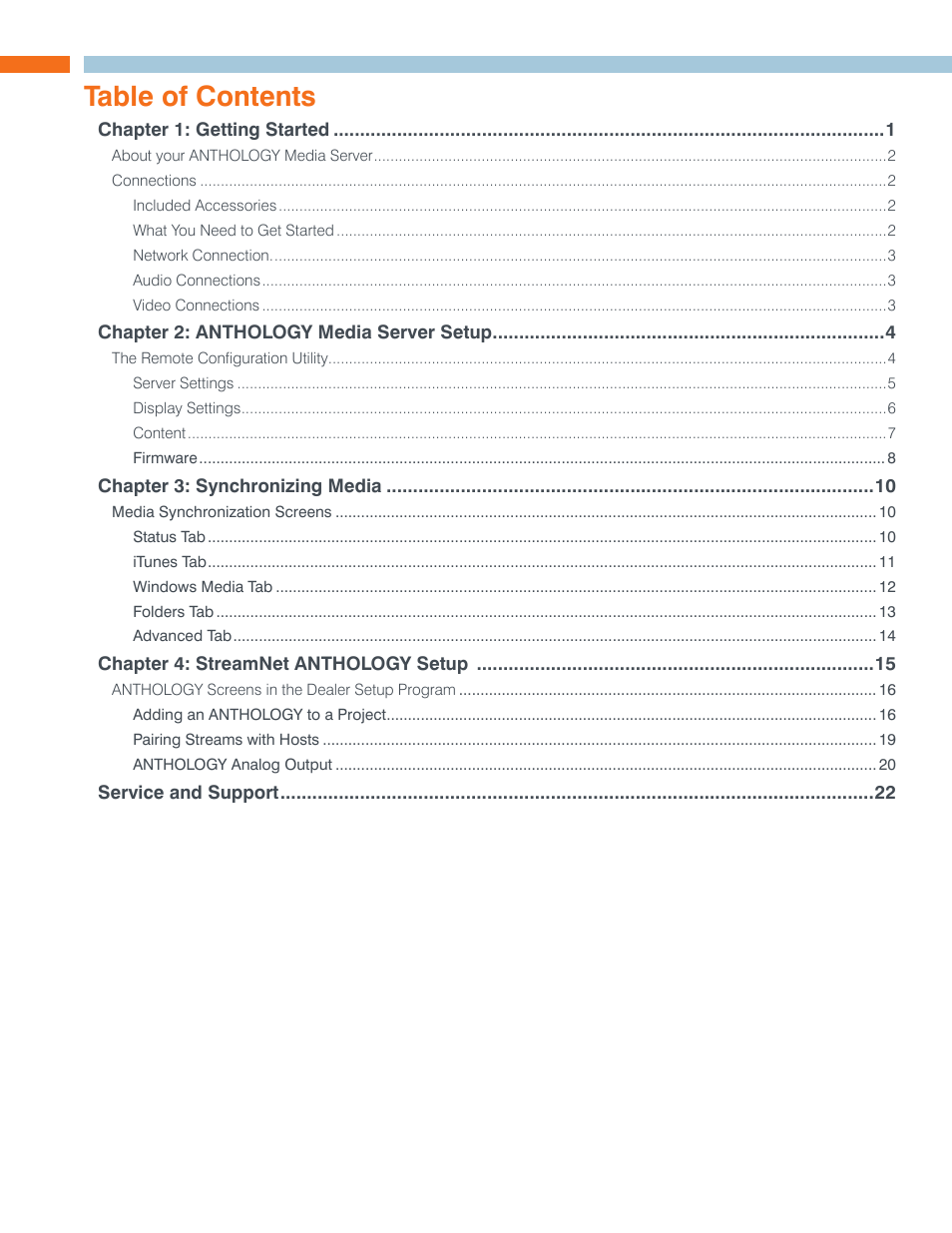 ClearOne Anthology Media Server User Manual | Page 3 / 25
