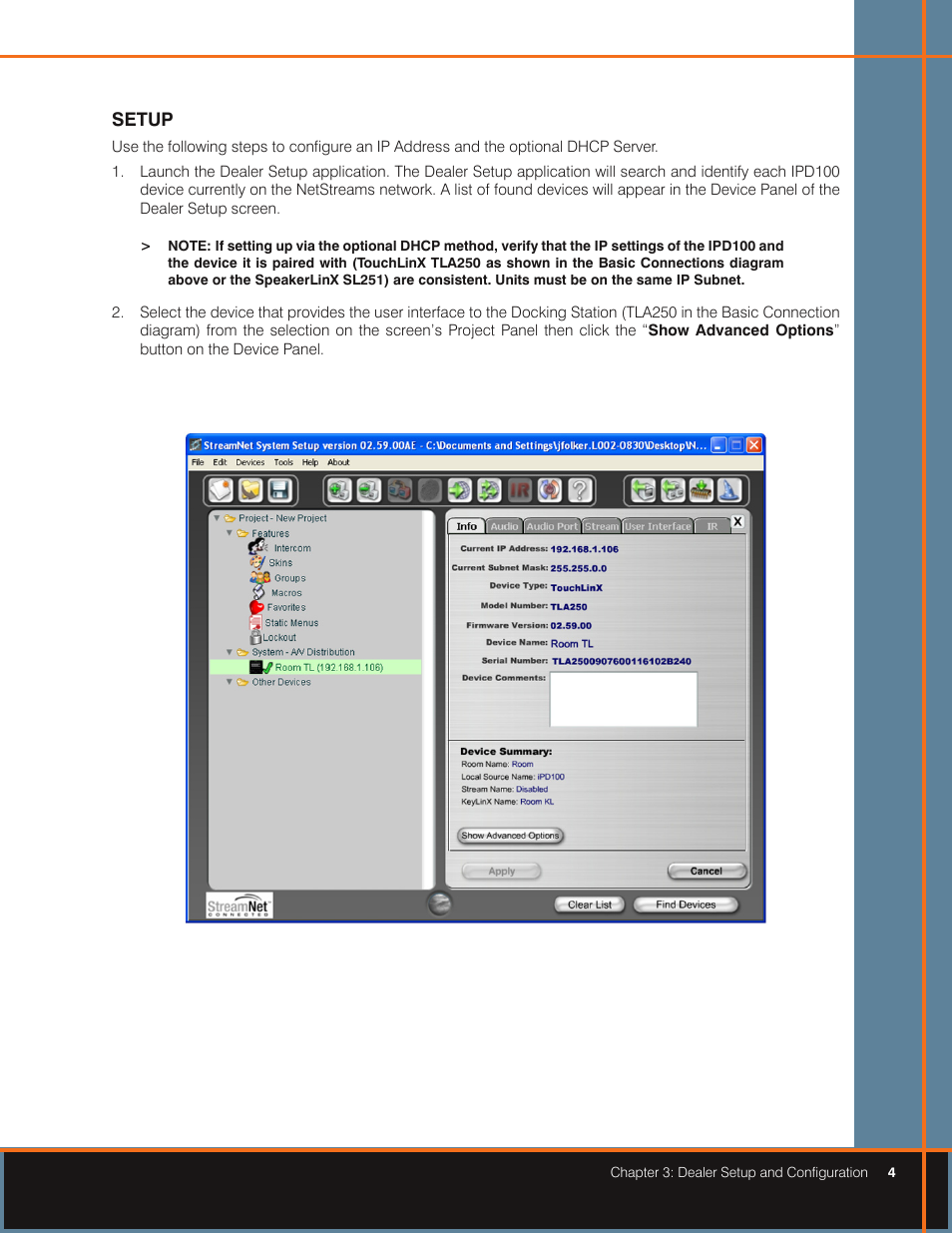 Setup | ClearOne NS-IPD-100 User Manual | Page 7 / 12