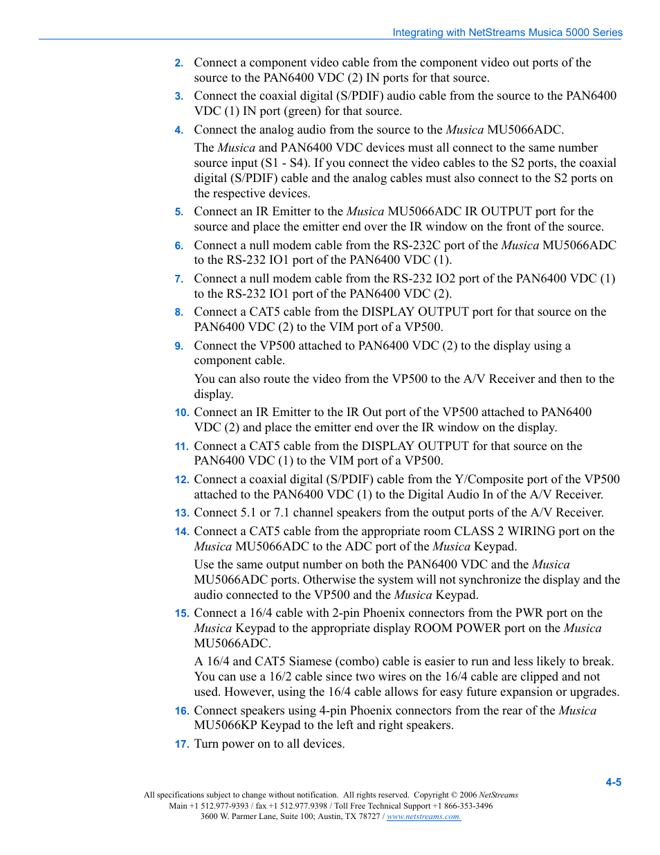 ClearOne PAN6400 User Manual | Page 33 / 64