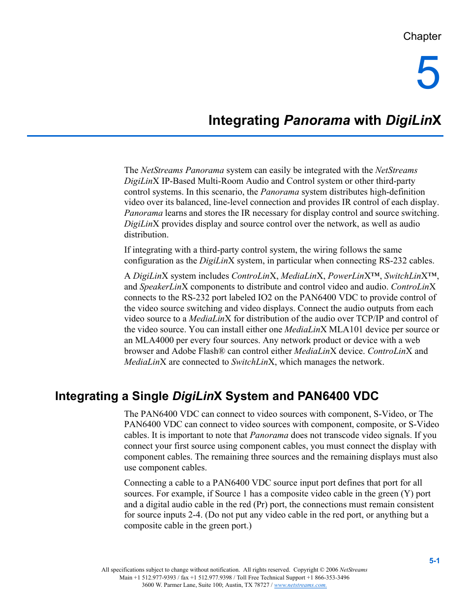 Integrating panorama with digilinx, Integrating, Integrating a single digilin | Integrating panorama with digilin x | ClearOne PAN6400 User Manual | Page 37 / 64