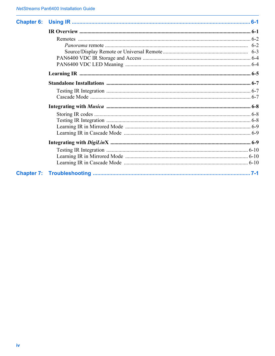 ClearOne PAN6400 User Manual | Page 4 / 64