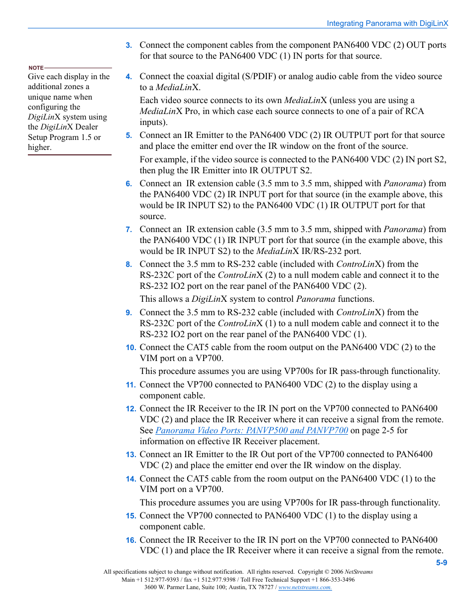 ClearOne PAN6400 User Manual | Page 45 / 64