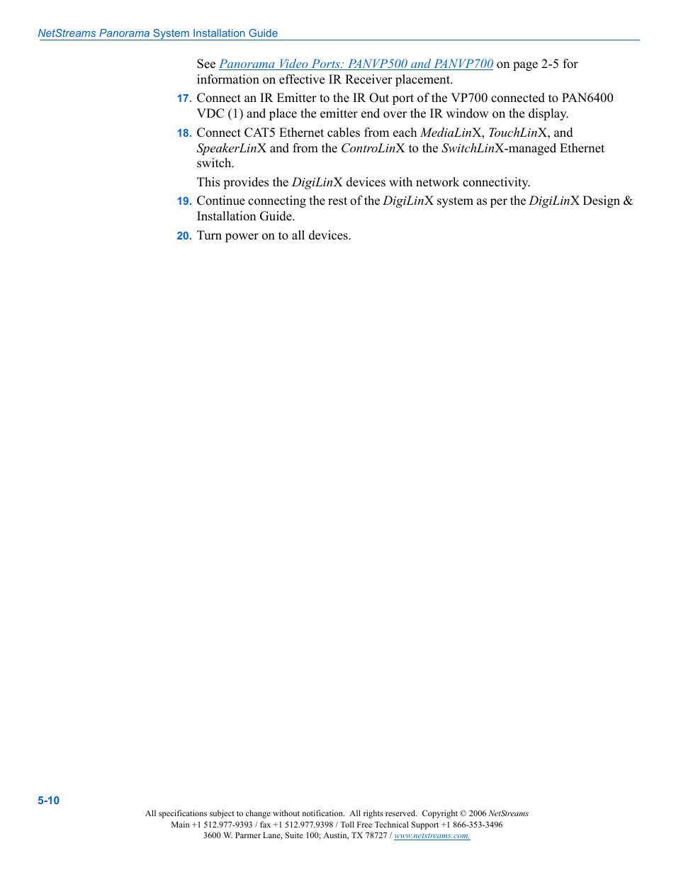 ClearOne PAN6400 User Manual | Page 46 / 64